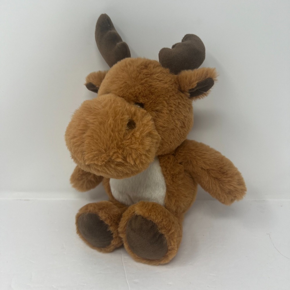 Fiesta Brown Moose Reindeer Weighted‎ 8 inches Plush Stuffed Toy Animal